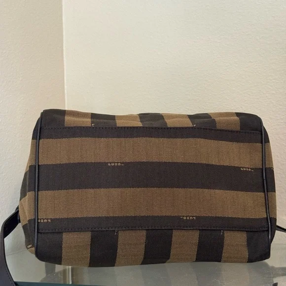 Fendi Striped Black and Brown Duffel Bag - Picture 9 of 15